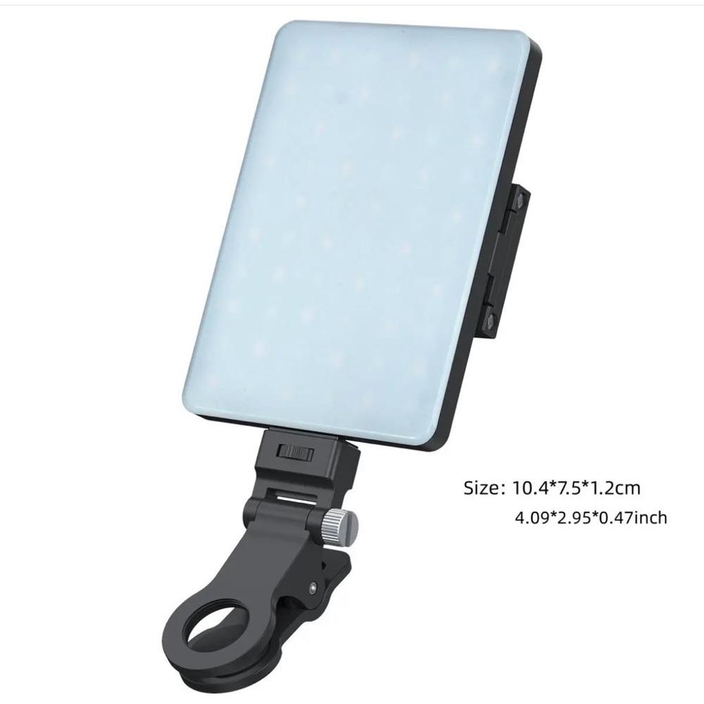 NWT Portable LED Selfie Light with Front & Back Phone Clip